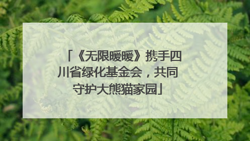 《无限暖暖》携手四川省绿化基金会，共同守护大熊猫家园