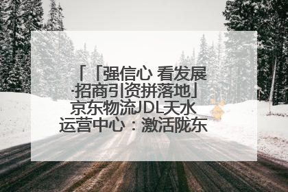 「强信心 看发展·招商引资拼落地」京东物流JDL天水运营中心：激活陇东南区域经济新引擎