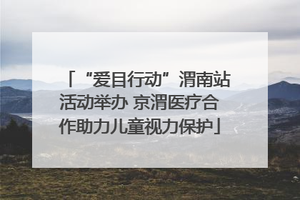 “爱目行动”渭南站活动举办 京渭医疗合作助力儿童视力保护