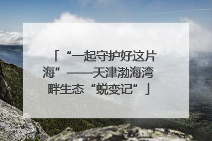 “一起守护好这片海”——天津渤海湾畔生态“蜕变记”