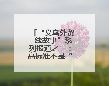 “义乌外贸一线故事”系列报道之一：高标准不是“没苦硬吃”