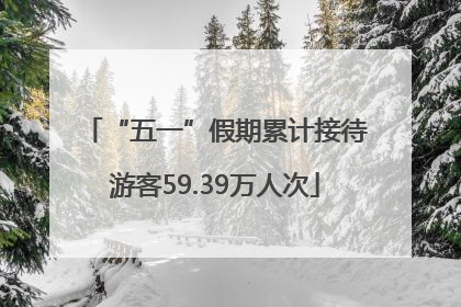 “五一”假期累计接待游客59.39万人次