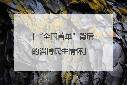 “全国首单”背后的淄博民生情怀
