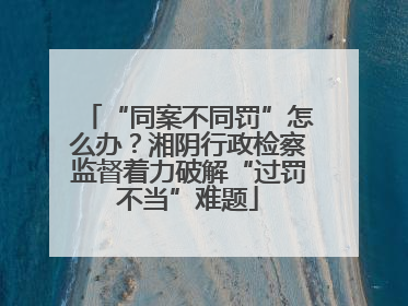 “同案不同罚”怎么办？湘阴行政检察监督着力破解“过罚不当”难题