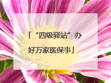 “四级驿站”办好万家医保事