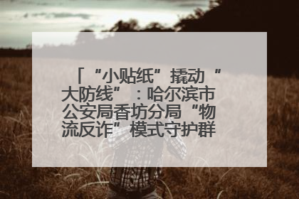 “小贴纸”撬动“大防线”：哈尔滨市公安局香坊分局“物流反诈”模式守护群众“钱袋子”