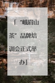 “峨眉山茶”品牌培训会正式举办