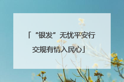 “银发”无忧平安行 交规有情入民心