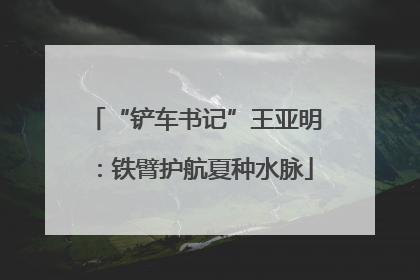 “铲车书记”王亚明：铁臂护航夏种水脉