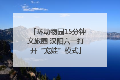 环动物园15分钟文旅圈 汉阳六一打开“宠娃”模式