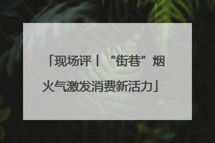 现场评丨“街巷”烟火气激发消费新活力