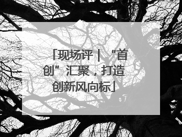 现场评｜“首创”汇聚，打造创新风向标