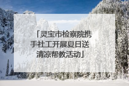 灵宝市检察院携手社工开展夏日送清凉帮教活动