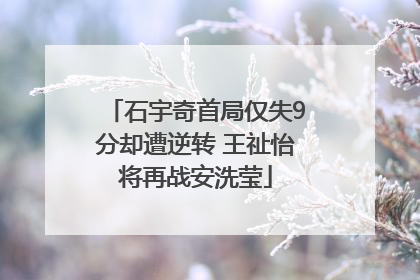 石宇奇首局仅失9分却遭逆转 王祉怡将再战安洗莹