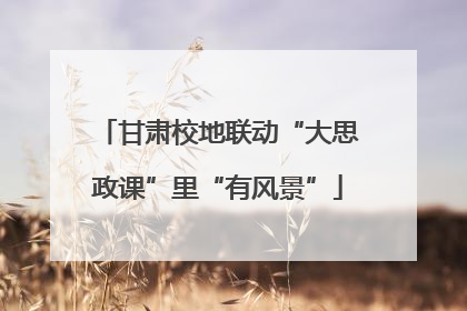 甘肃校地联动“大思政课”里“有风景”
