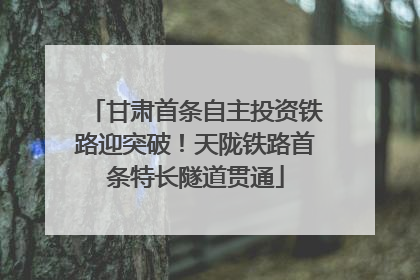 甘肃首条自主投资铁路迎突破！天陇铁路首条特长隧道贯通