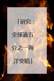 研究：全球逾五分之一海洋变暗