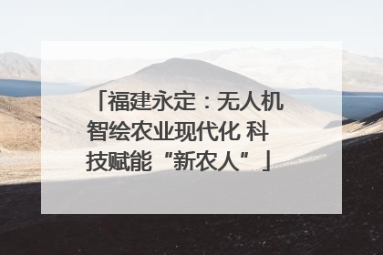 福建永定：无人机智绘农业现代化 科技赋能“新农人”