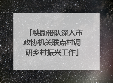秧励带队深入市政协机关联点村调研乡村振兴工作