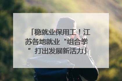 稳就业保用工！江苏各地就业“组合拳”打出发展新活力