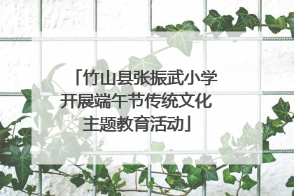 竹山县张振武小学开展端午节传统文化主题教育活动