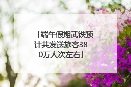 端午假期武铁预计共发送旅客380万人次左右