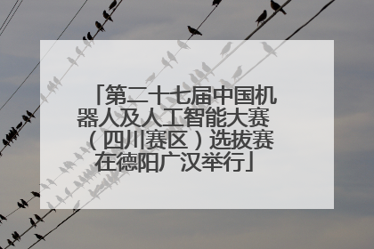 第二十七届中国机器人及人工智能大赛（四川赛区）选拔赛在德阳广汉举行