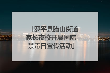 罗平县腊山街道家长夜校开展国际禁毒日宣传活动