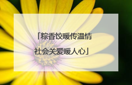 粽香饺暖传温情 社会关爱暖人心