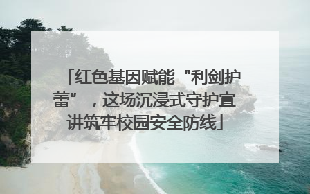 红色基因赋能“利剑护蕾”，这场沉浸式守护宣讲筑牢校园安全防线