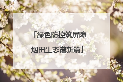 绿色防控筑屏障 烟田生态谱新篇