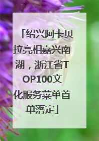 绍兴阿卡贝拉亮相嘉兴南湖，浙江省TOP100文化服务菜单首单落定