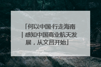 何以中国·行走海南｜感知中国商业航天发展，从文昌开始