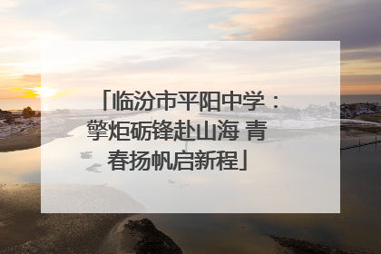 临汾市平阳中学：擎炬砺锋赴山海 青春扬帆启新程
