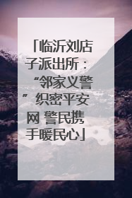 临沂刘店子派出所：“邻家义警”织密平安网 警民携手暖民心