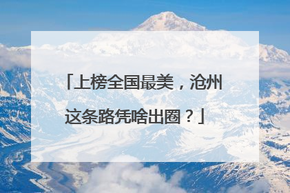 上榜全国最美，沧州这条路凭啥出圈？