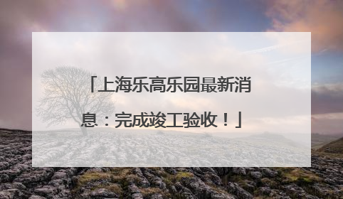 上海乐高乐园最新消息：完成竣工验收！
