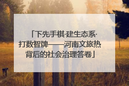 下先手棋·建生态系·打数智牌——河南文旅热背后的社会治理答卷