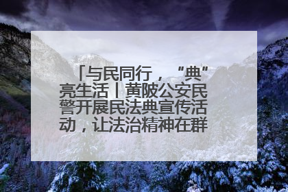 与民同行，“典”亮生活丨黄陂公安民警开展民法典宣传活动，让法治精神在群众心中落地生根