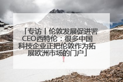 专访丨伦敦发展促进署CEO西特伦：很多中国科技企业正把伦敦作为拓展欧洲市场的门户