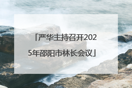 严华主持召开2025年邵阳市林长会议