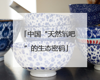 中国“天然氧吧”的生态密码