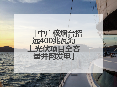 中广核烟台招远400兆瓦海上光伏项目全容量并网发电