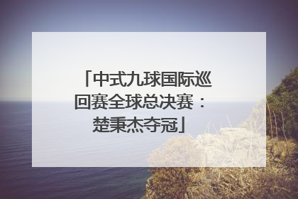 中式九球国际巡回赛全球总决赛：楚秉杰夺冠
