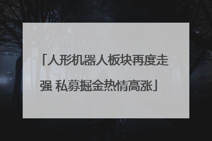 人形机器人板块再度走强 私募掘金热情高涨