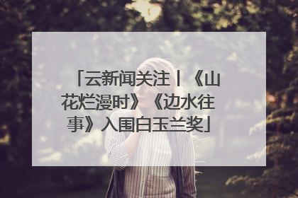 云新闻关注丨《山花烂漫时》《边水往事》入围白玉兰奖