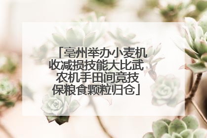 亳州举办小麦机收减损技能大比武 农机手田间竞技保粮食颗粒归仓