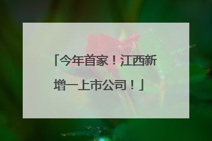 今年首家！江西新增一上市公司！