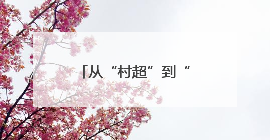 从“村超”到“苏超”，从“追球”到“追求”