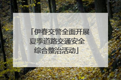 伊春交警全面开展 夏季道路交通安全综合整治活动